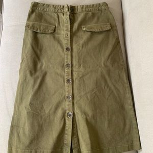 Zara denim midi skirt. Size Small.